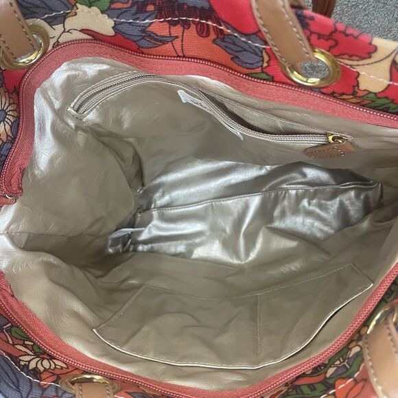 Sakroots Flower Power Article Circle Shoulder Bag Tote Bag Leather Strap - Picture 9 of 11